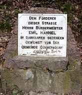 Tafel des Hähnel-Denkmals